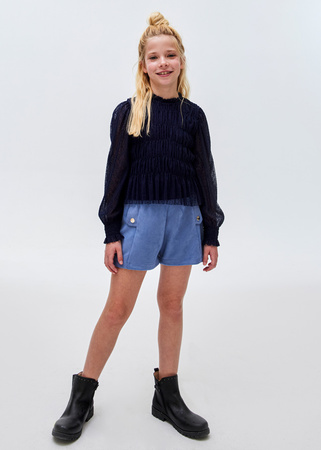 Mayoral Junior 7176-091 Bluzka z tiulem dla dziewczynki Noche
