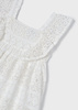 Mayoral Mini 3924-035 Sukienka koronkowa dla dziewczynki Crudo