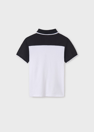 Mayoral Junior 6134-051 Koszulka polo z krótkim rękawem Blanco-cuarzo