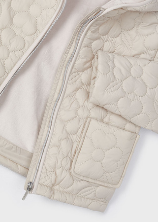 Mayoral Mini 4495-015 Kurtka pikowana z kapturem dla dziewczynki Alpaca