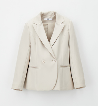 Ido 4G761 Marynarka dwurzędowa z klapami Beż