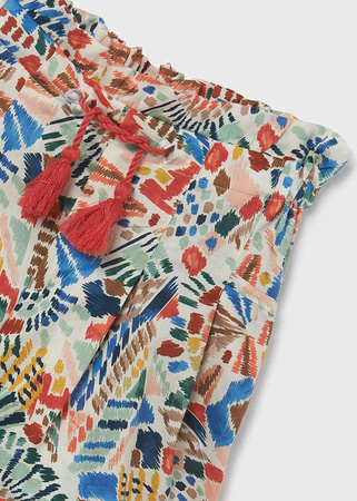 Mayoral Junior 6907-042 Krótkie spódnico-spodenki z bawełny dla dziewczynki