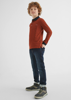 Mayoral Junior 7584-073 Spodnie jeansowe slim fit dla chłopca ECOFRIENDS Kolor granatowy