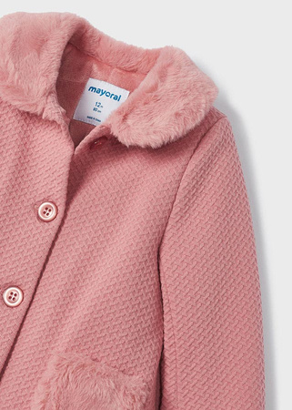 Mayoral Baby 2432-029 Płaszcz z dzianiny strukturalnej dla dziewczynki Różowy