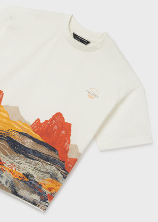 Mayoral Junior 6071-089 Koszulka z krótkim rękawem z nadrukiem ECOFRIENDS dla chłopca