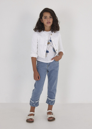 Mayoral Junior 6433-055 Kurtka/katana dla dziewczynki Biała