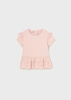 Mayoral Baby 1007-077 Koszulka z krótkim rękawem z perforacjami ECOFRIENDS Nude