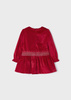 Mayoral Baby 2938-040 Sukienka z marszczeniem dla dziewczynki Czerwona