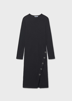 Mayoral Junior 7915-029 Sukienka prążek Negro