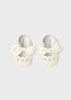 Mayoral Newborn 9631-053 Buty balerinki z kokardką dla noworodka ecru