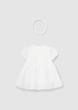 Mayoral Newborn 1629-0467Sukienka z body i koroną Crudo
