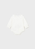 Mayoral Newborn 2732-078 Body z kołnierzykiem dla dziewczynki Blanco