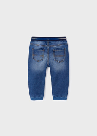 Mayoral Baby 2535-020 Długie spodnie jogger jeansowe dla chłopca Niebieskie