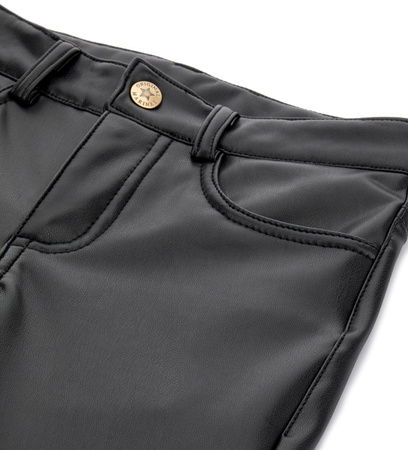 Original Marines DDA3516F Spodnie dzwony a'la skóra dla dziewczynki Czarne