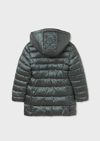 Mayoral Junior 7481-068 Kurtka długa pikowana dla dziewczynki ECOFRIENDS Zielona
