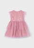 Mayoral Mini 3914-052 Sukienka tiulowa z cekinami Rosado