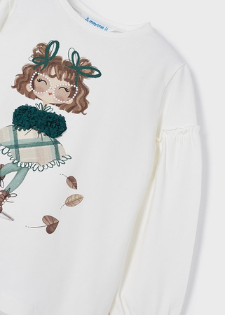 Mayoral Mini 4765-070 Komplet z aksamitnymi leginsami dla dziewczynki Zielony