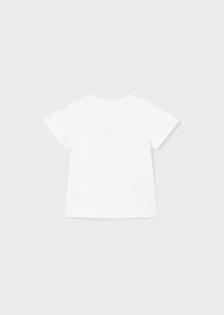 Mayoral Baby 1011-017 Koszulka z krótkim rękawem z aplikacją 3D Blanco