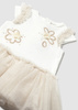 Mayoral Baby 1904-024 Sukienka z tiulem Champagne