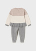 Mayoral Baby 2528-069 Komplet 2-częściowy trykotowy dla dziewczynki Acero vig
