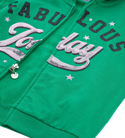 Original Marines DDA3568F Bluza zapinana na suwak dla dziewczynki Zielona