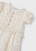 Mayoral Mini 3927-010 Sukienka z falbankami dla dziewczynki Ecru
