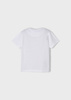 Mayoral Mini 3011-071 Koszulka z krótkim rękawem dla chłopca Motor, biała