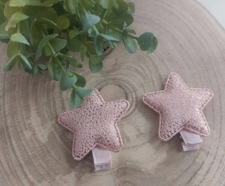 Maade.pl Spinki do włosów Gwiazdki - 2 sztuki Kolor róż i złoto