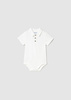 Mayoral baby 1744-065 Body z kołnierzykiem z krótkim rękawem Blanco