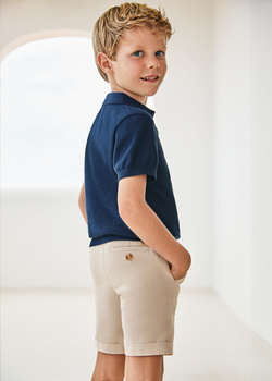 Mayoral Mini 3267-076 Bermudy lniane chinos dla chłopca  Rafia