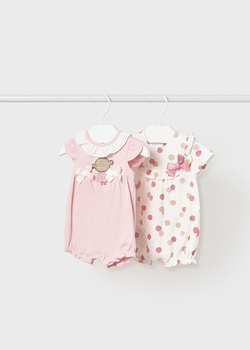 Mayoral Newborn 1737-065 Komplet 2 pajacyków Róż