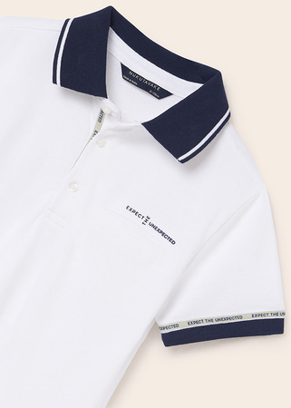 Mayoral Junior 6102-031 Koszulka polo z krótkim rękawem dla chłopca Biała