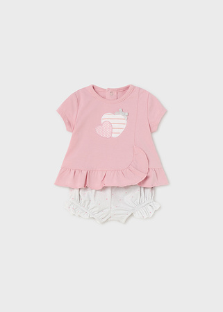 Mayoral Newborn 1609-094 Komplet z bawełny 4-częściowy dla dziewczynki ECOFRIENDS Różowy
