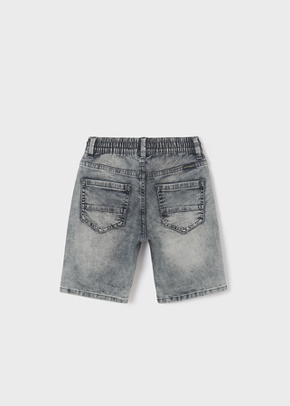 Mayoral Junior 6213-064 Bermudy soft denim ECOFRIENDS dla chłopca szare