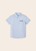 Mayoral Mini 3159-082 Koszula z krótkim rękawem z kołnierzykiem dla chłopca  Niebieska