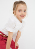 Mayoral Mini 3138-010 Bluzka z przeszyciami dla dziewczynki Ecru