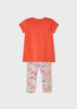Mayoral Mini 3787-087 Komplet 2-częściowy ECOFRIENDS z leginsami dla dziewczynki Pomarańczowy