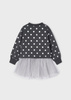 Mayoral Mini 4981-031 Komplet z tiulową spódniczką dla dziewczynki szary