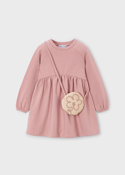 Mayoral Mini 4926-056 Sukienka dzianinowa z torebką Maquillaje