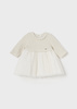 Mayoral Newborn 2806-082 Sukienka wizytowa łączona Champagne