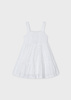 Mayoral Mini 3950-022 Sukienka dzianinowa dla dziewczynki Blanco