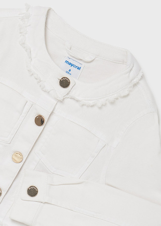 Mayoral Junior 6433-055 Kurtka/katana dla dziewczynki Biała