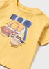 Mayoral Baby 1020-010 Koszulka z krótkim rękawem z aplikacją 3D dla chłopca  Banana
