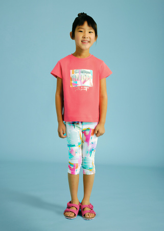 Mayoral Mini 3703-065 Leginsy nadruk krótkie Aqua