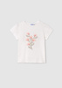 Mayoral Junior 6012-048 Koszulka z krótkim rękawem z aplikacją dla dziewczynki Crudo - tulipa