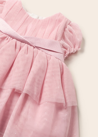 Mayoral Newborn 1811-084 Sukienka wizytowa z pasującymi majteczkami dla dziewczynki Róż