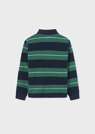Mayoral Junior 7182-039 Koszulka polo z długim rękawem ECOFRIENDS dla chłopca Menta
