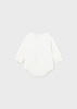 Mayoral Newborn 2732-078 Body z kołnierzykiem dla dziewczynki Blanco