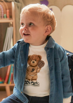 Mayoral Baby 2058-082 Koszulka z długim rękawem z nadrukiem Nata