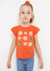 Mayoral Mini 3071-056 Koszulka z krótkim rękawem z nadrukiem i aplikacją Pomarańczowa